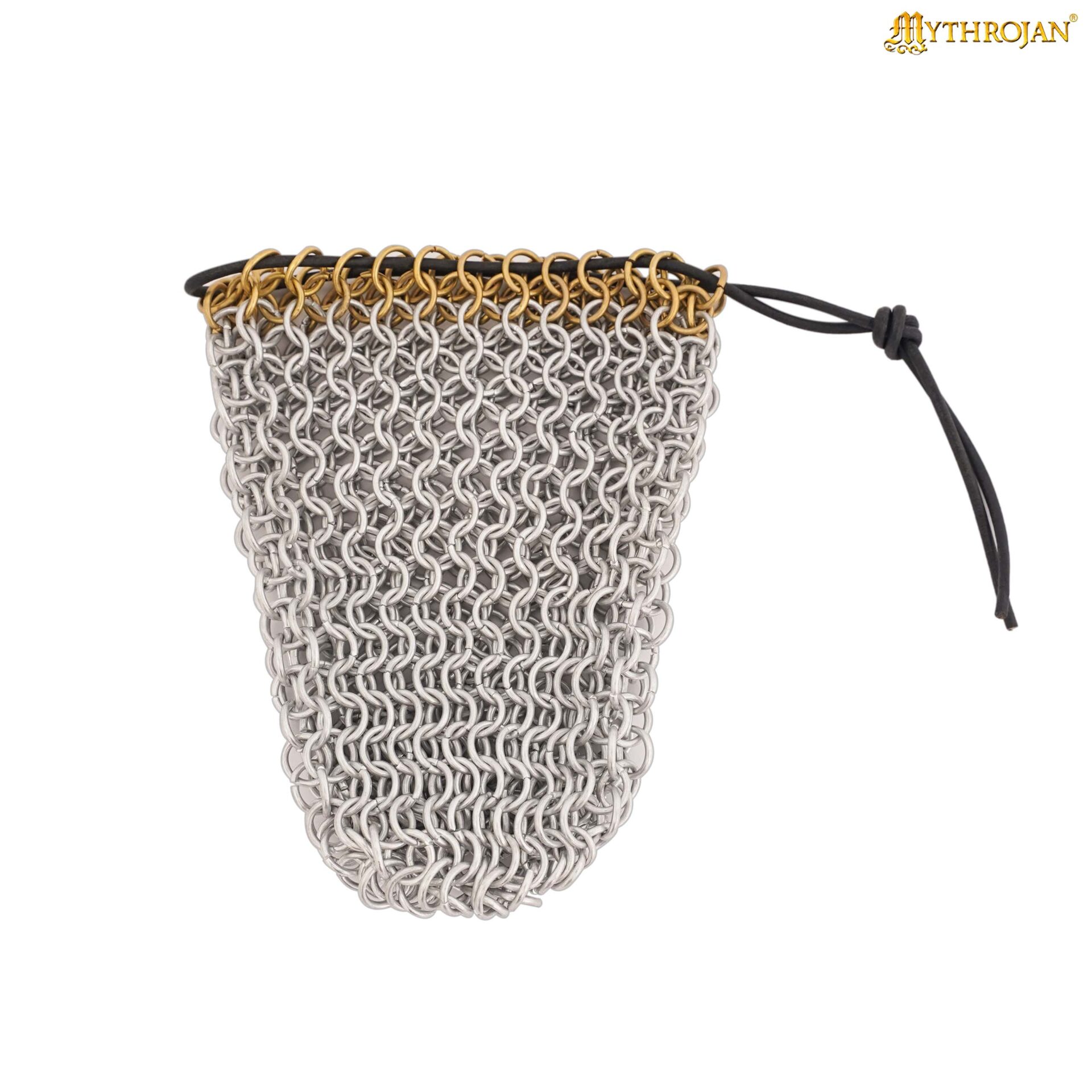 Chainmail Dice Bag 8mm 16 Gauge Anodized Aluminum Drawstring Pouch – DnD, RPG, LARP & Medieval Gaming Chainmail Dice Bag