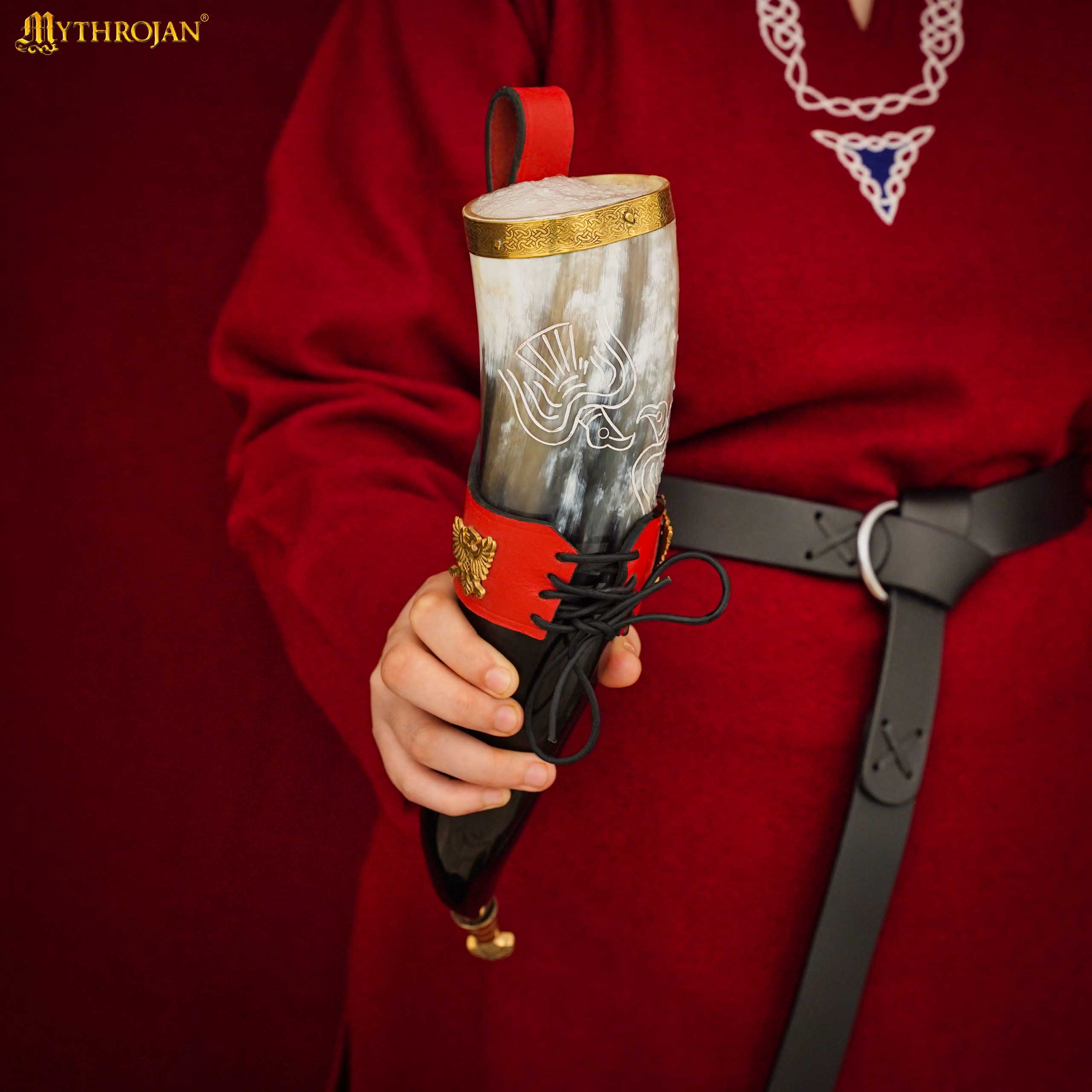 Viking drinking horn