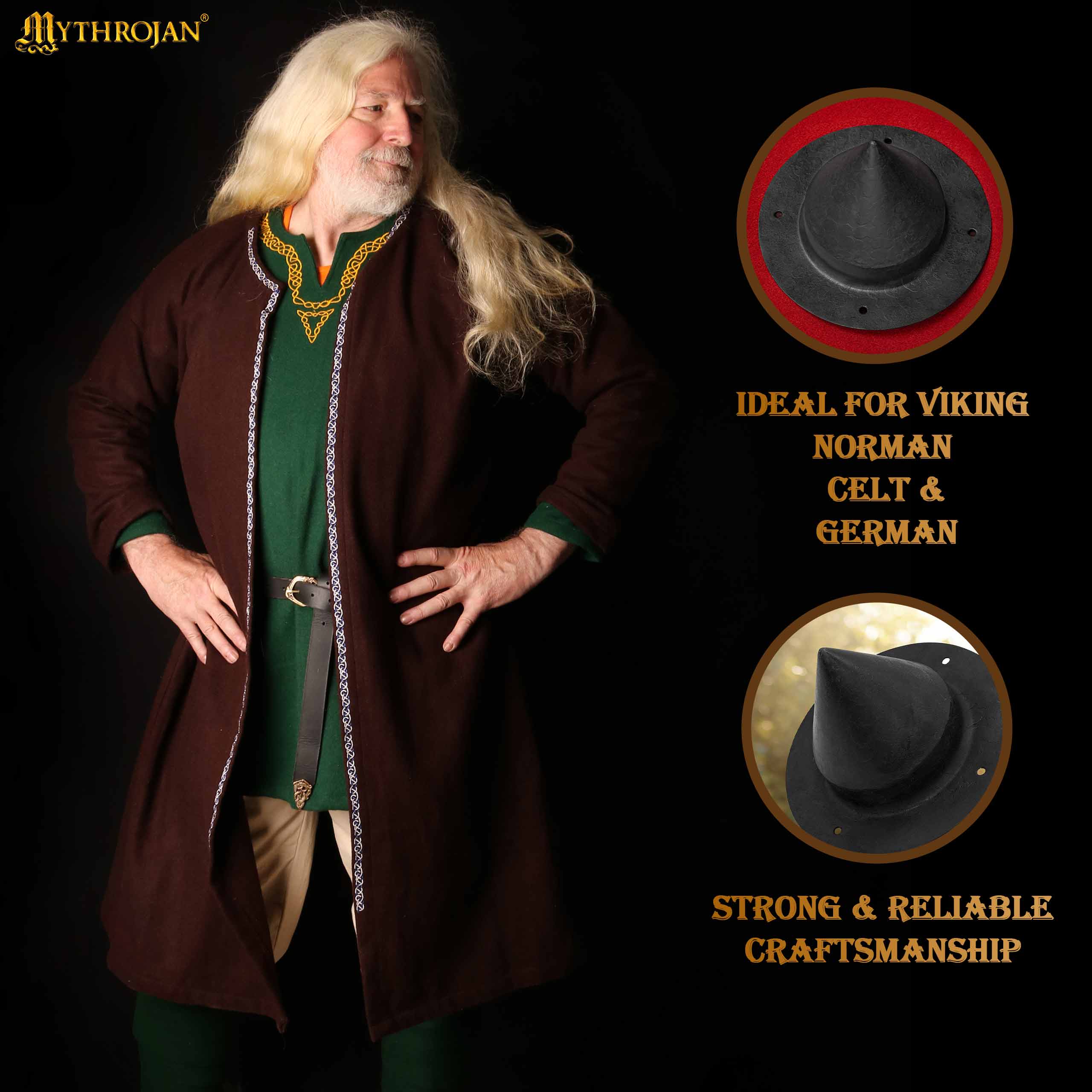 Germanic Shield Boss – 8″ Antique Black-300875AT 6 Shield Boss