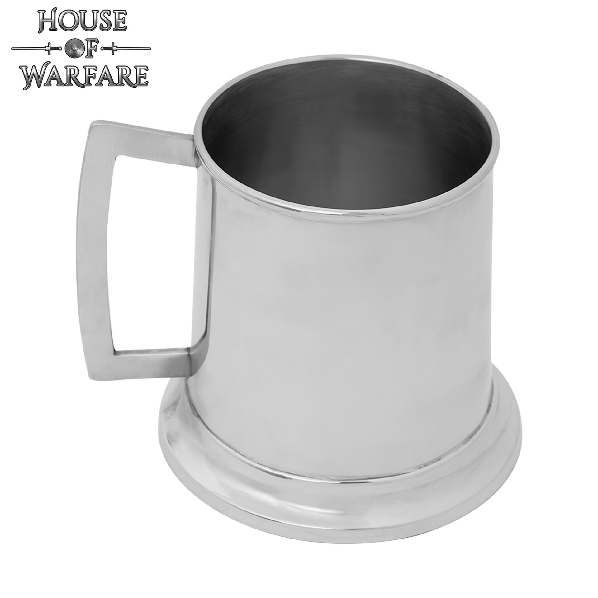 Medieval Stainless Steel Tankard Mug with Polished Handle & Pedestal Base – Ideal for LARP, Feasts, Parties & Gifts Medieval Tankard