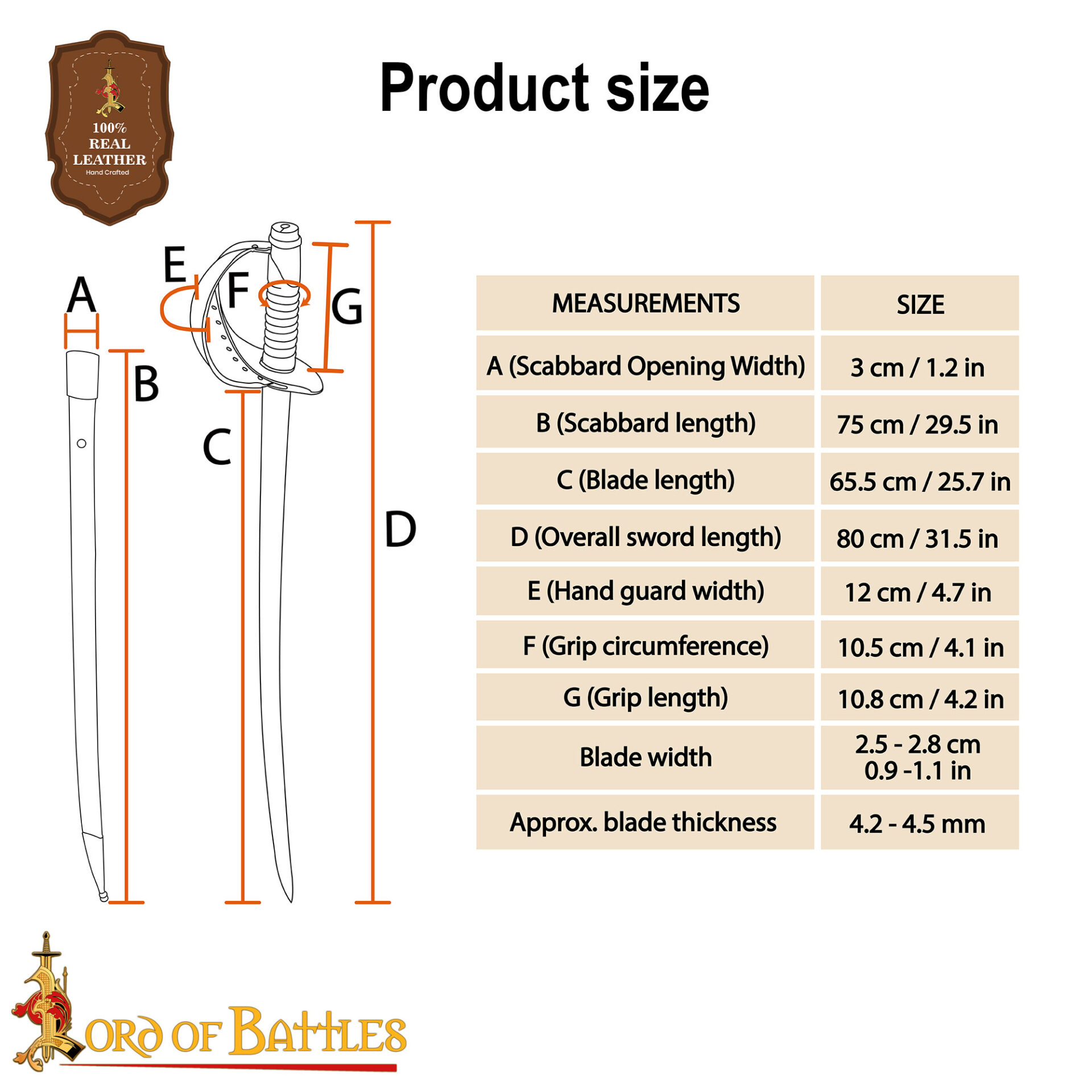 19th Century Collector’s Naval Cutlass Sword Carbon Steel Blade with Brass Guard & Leather Scabbard for Display Naval Cutlass Sword