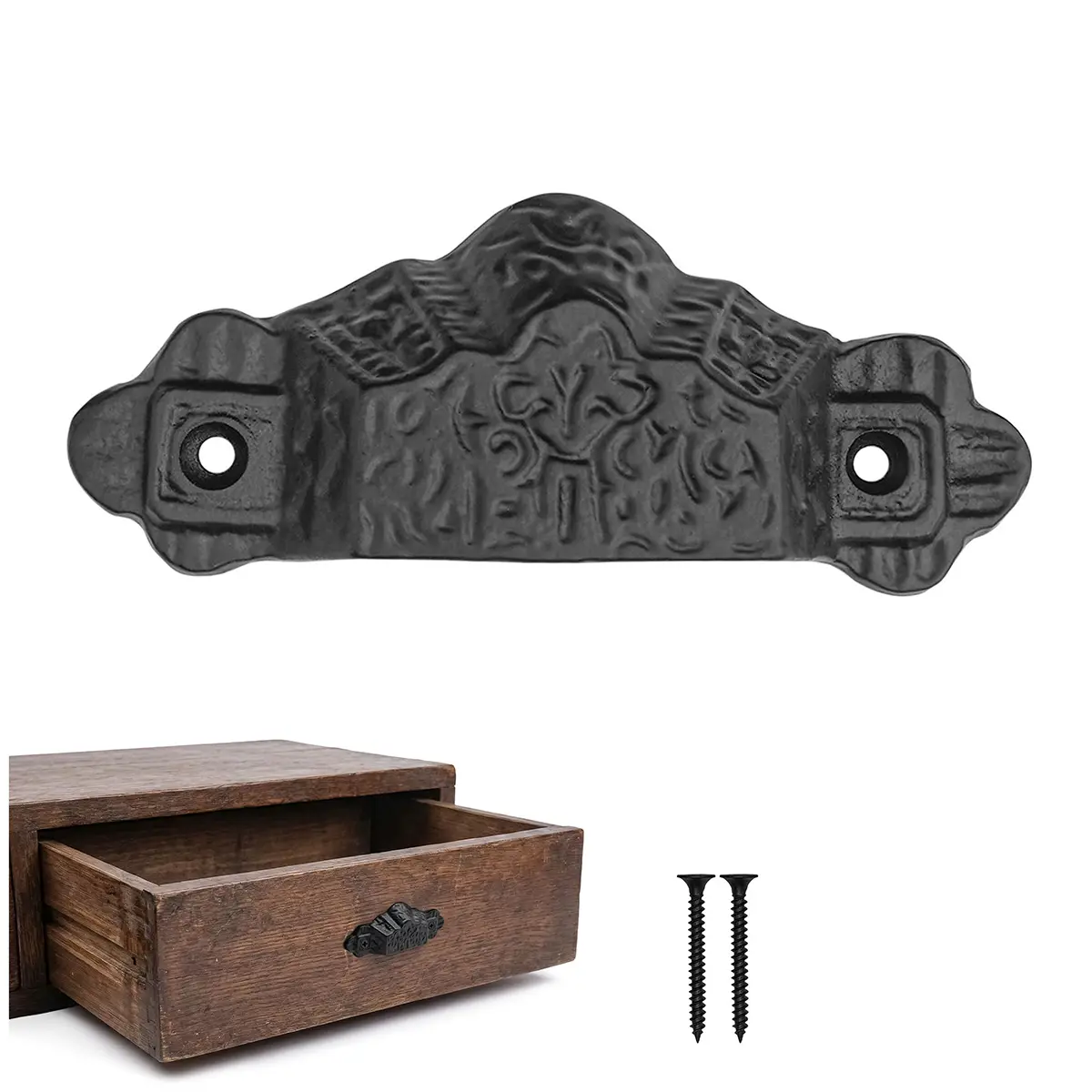 500104OB-Featured-Ai Rustic Cast Iron Drawer Pull