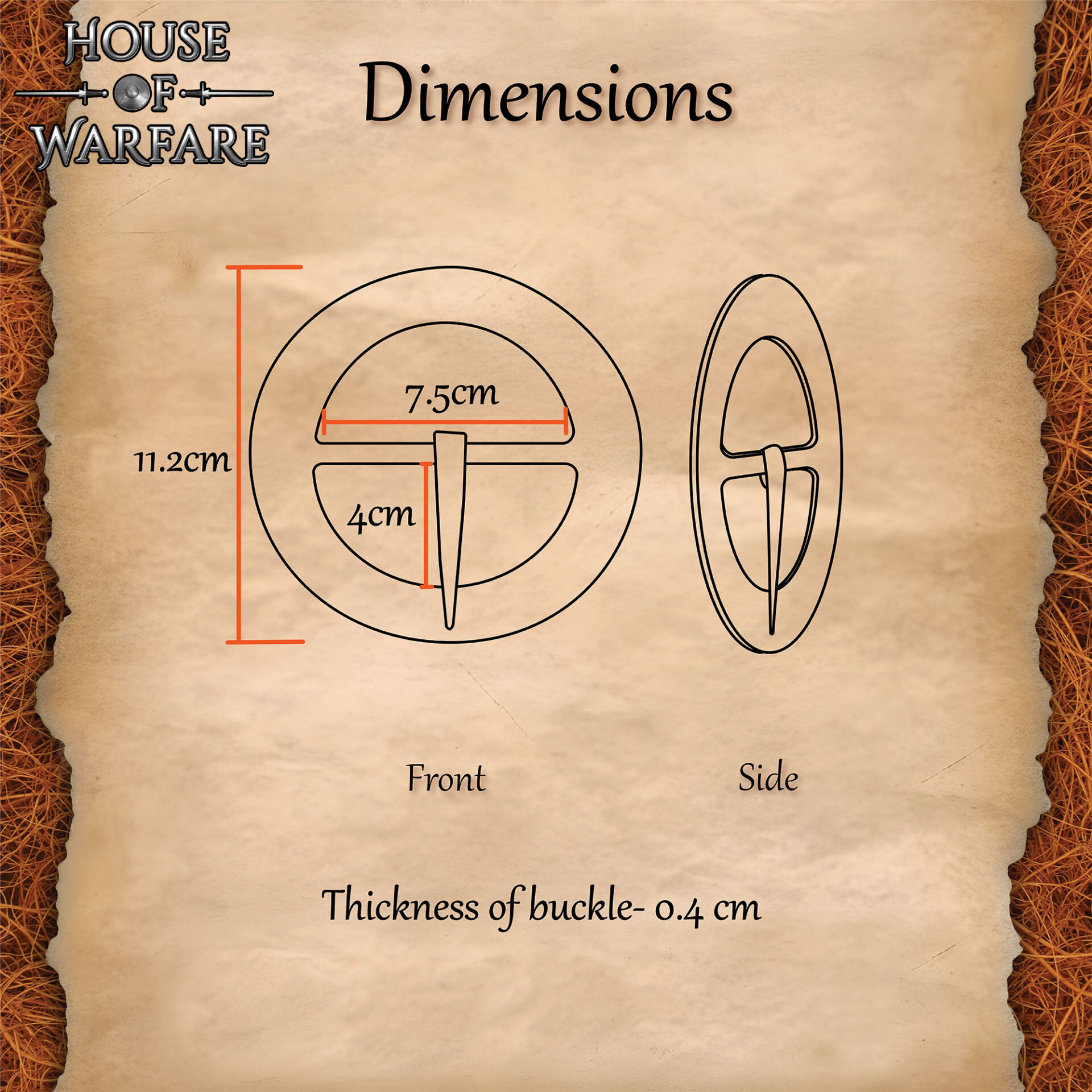 700288_2 Buckle Hand Forged Round Plain