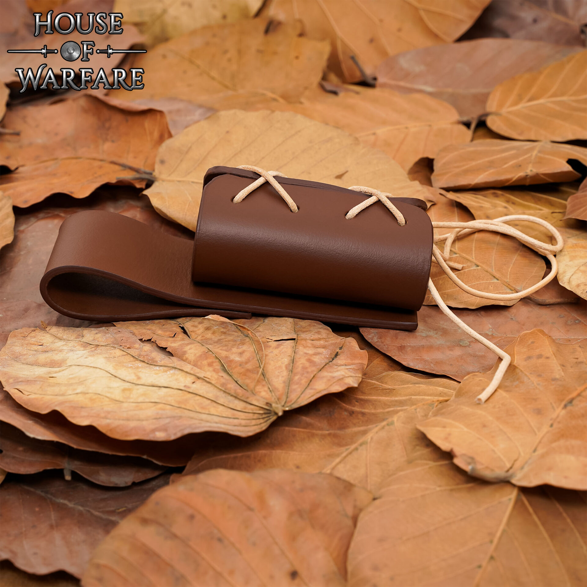 Leather Medieval Sword Frog Brown