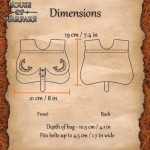 Leather Medieval Kidney  Pouch