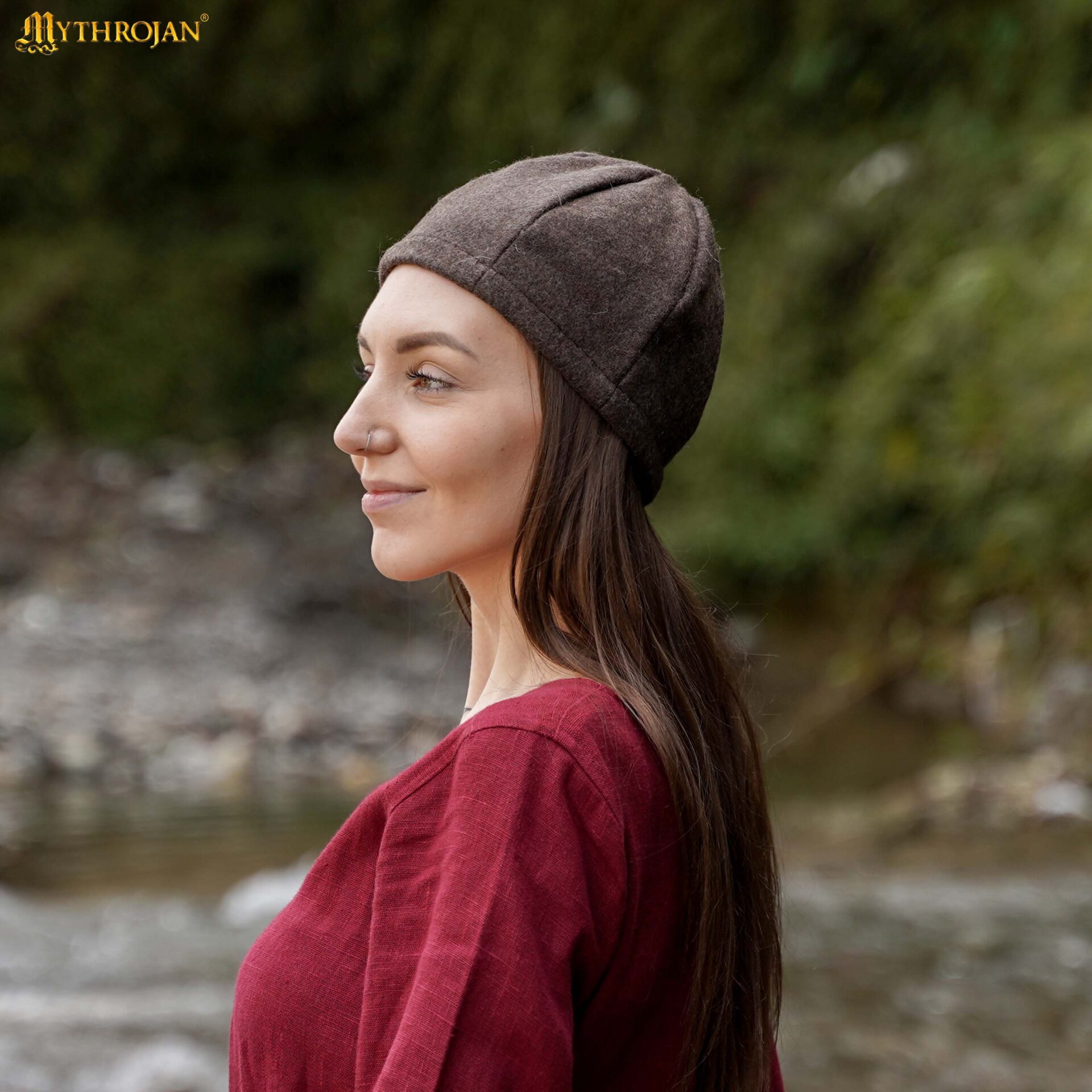 Birka Viking Wool Cap Recycled Wool Historic Winter Cap - 301108BR 5 Birka Viking Cap