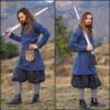 Eric The Bold Viking Tunic, Recycled Wool Diamond Twill Trim - 301103WBL 4 Viking Tunic
