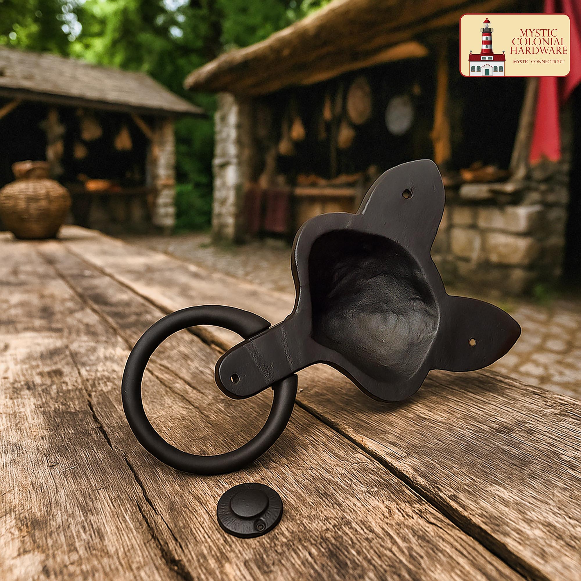 Fox Faced Door Knocker Solid FORGED Iron- 500172 6 Fox Faced Door Knocker : Solid FORGED Iron Victorian, Colonial, Retro, steampunck, Gothic, Baroque Medieval