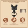 Fox Faced Door Knocker Solid FORGED Iron- 500172 7 Fox Faced Door Knocker : Solid FORGED Iron Victorian, Colonial, Retro, steampunck, Gothic, Baroque Medieval