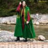 HOODED CLOAK WITH EMBRIODERY WITH BRASS CLOSURE-301137GNEM 2 copy Medieval Wool Cloak