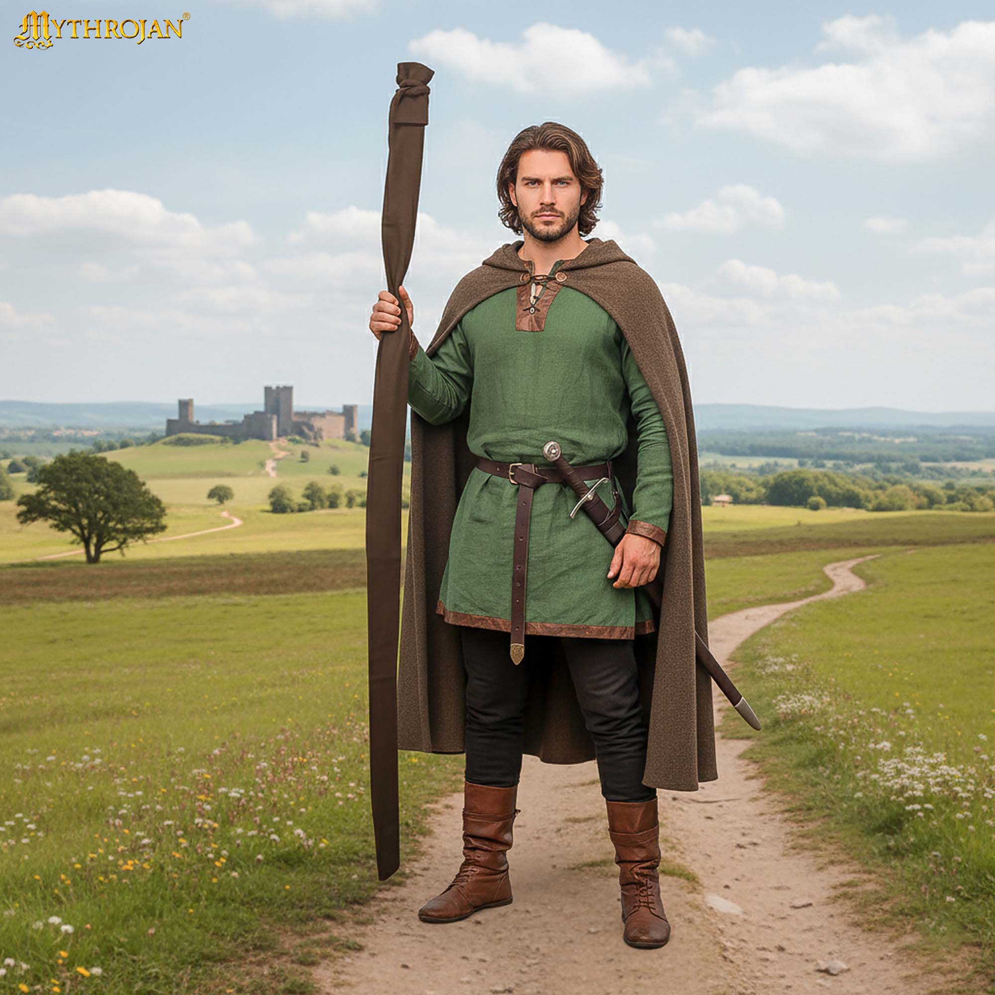 Medieval Long Bow Sleeve Recycled Wool Bow Case for Archery-301124 1 bow sleeve