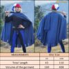 Medieval Wool Cloak Half Circle Cape with Handmade Buttons - 301122BL 2 Half circle cape