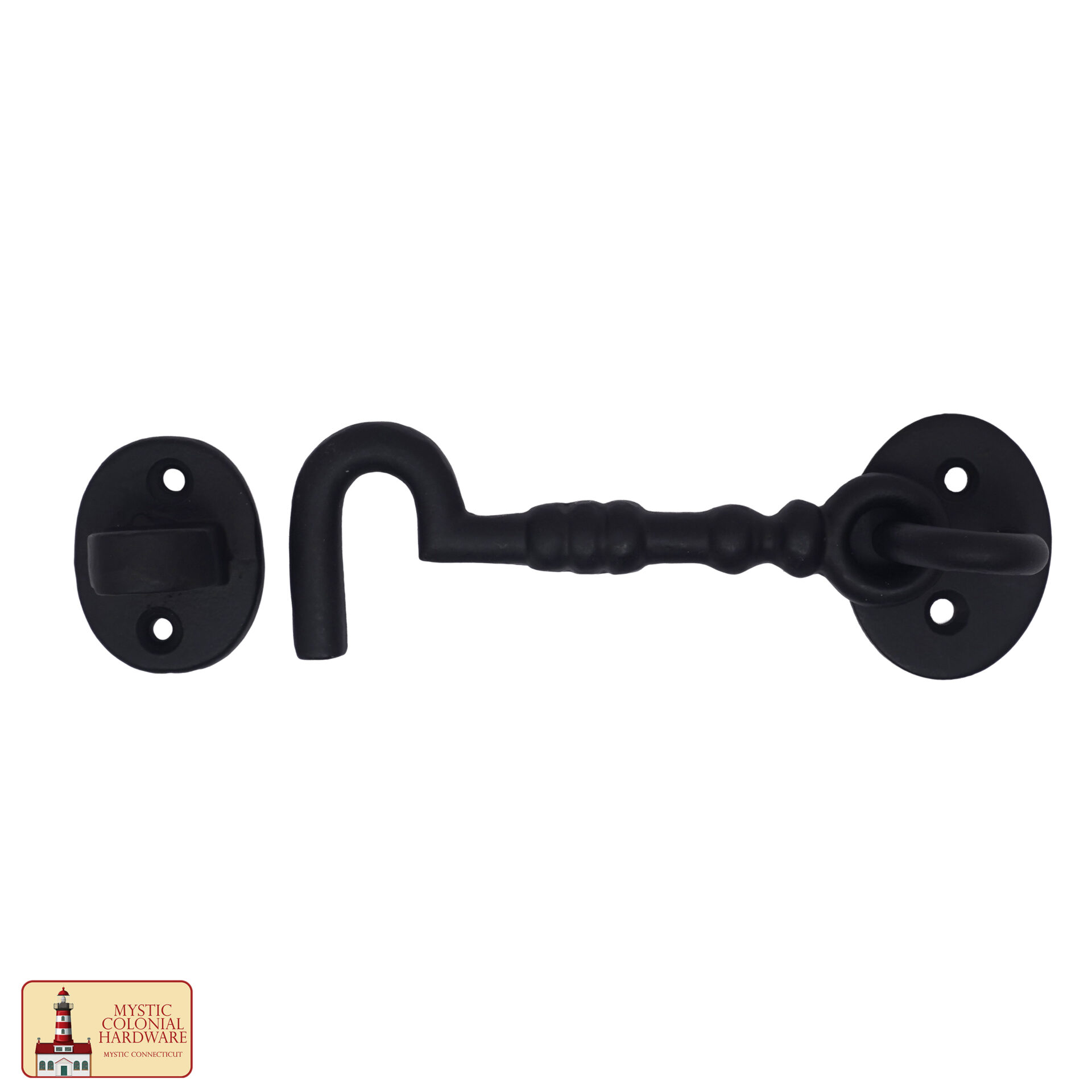 Rustic Cast Iron Cabin Hook Eye Large Decorative Privacy Hook Latches - 500247OB-5 3 hook and eye latch