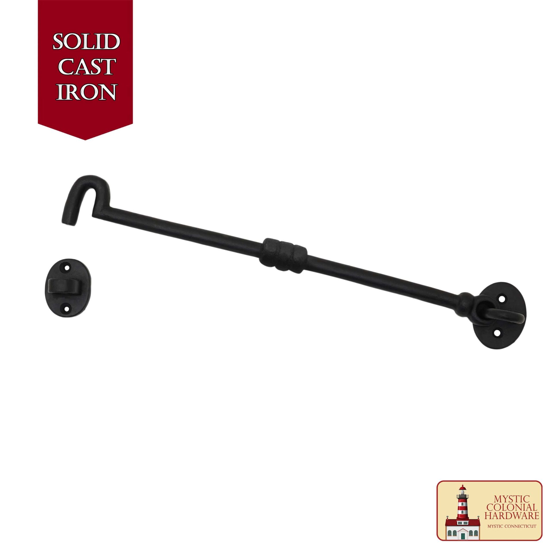 Rustic Cast Iron Hook and Eye Latch - 500247OB-12 3 iron hook and eye latch
