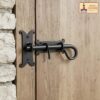 Rustic Door Bolt with Sliding Pin Vintage Wrought Iron Latch - 500199-8 Bolt