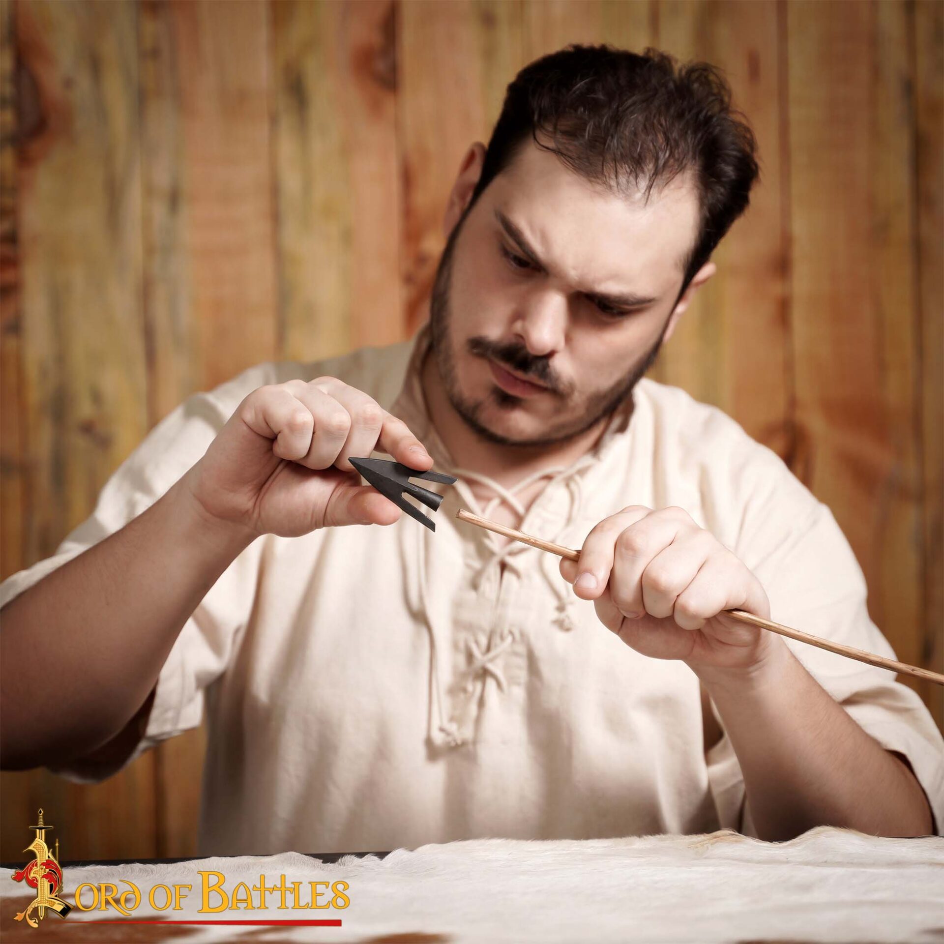 13th Century Hand-Forged Broadhead Arrowhead Medieval Bodkin Style-26004 4 Late Medieval Swallow Tail Hunting Arrowhead with Genuine Leather Sheath