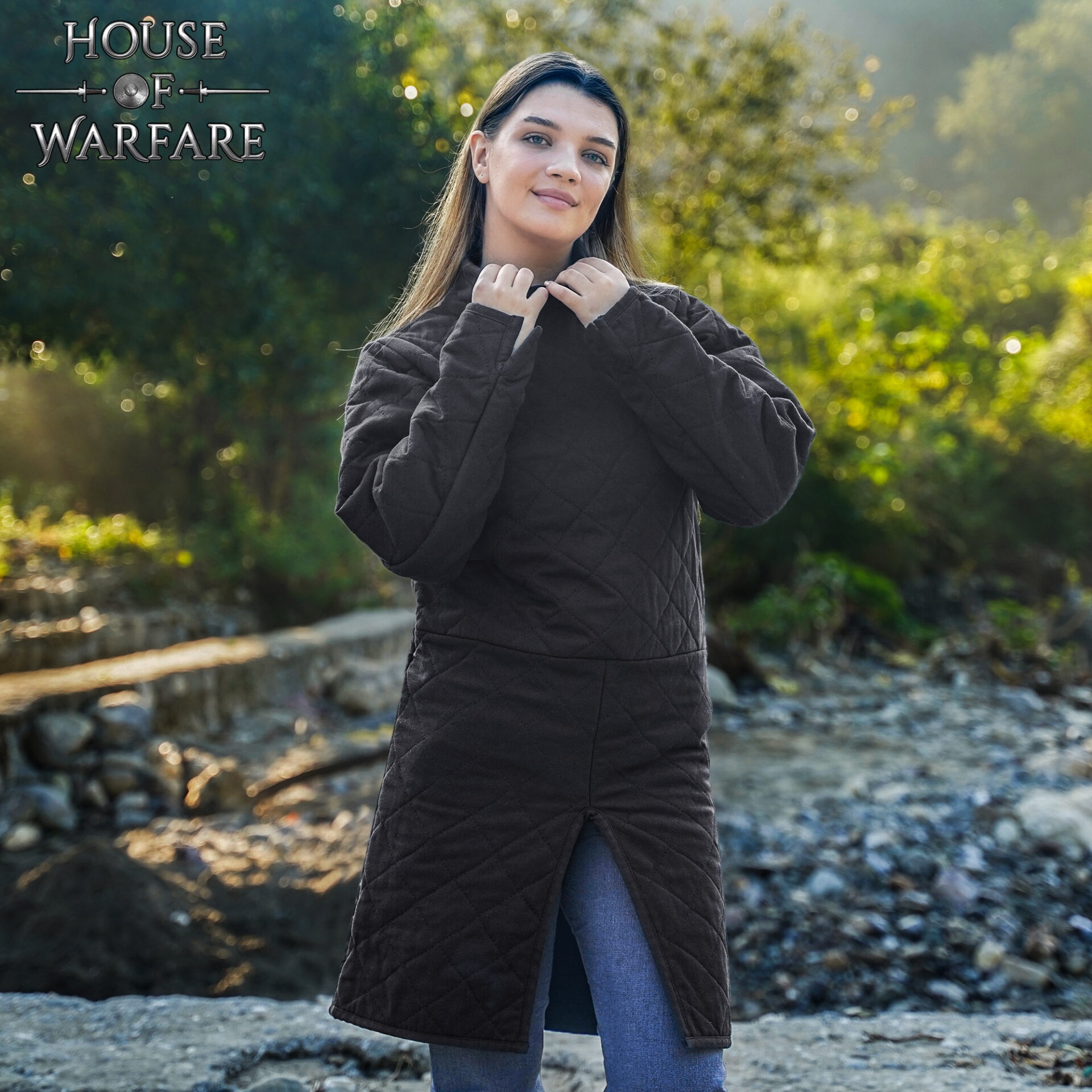 14th Century Medieval Quilted Gambeson-700932BK Gambeson