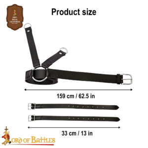 16th Century Renaissance Leather Sword Belt with Frog-26246BK 2 sword Belt