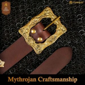 Medieval Black Leather Belt