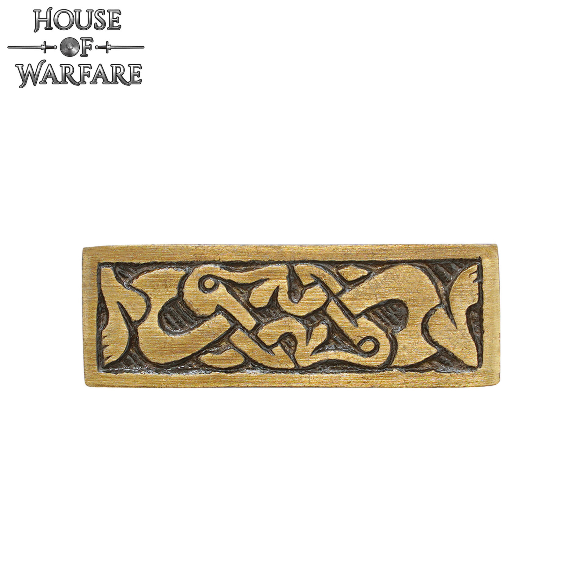 Viking Brass Mounting Plate – Antique Finish Norse Belt Decoration Antique Brass Viking Decoration