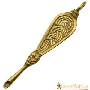 Ornate Viking Pure Solid Brass Ear Cleaner Fully Functional Accessory