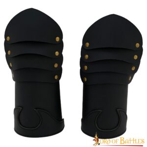 Medieval Leather Gloves Brass Riveted Handcrafted Genuine Leather