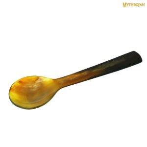 Mythrojan Buffalo Horn Spoon Large Ladle Spoons Dinner Ware Serving Spoon Cocktail Stirring Spoon Kitchen Naturally Handcrafted Spoon