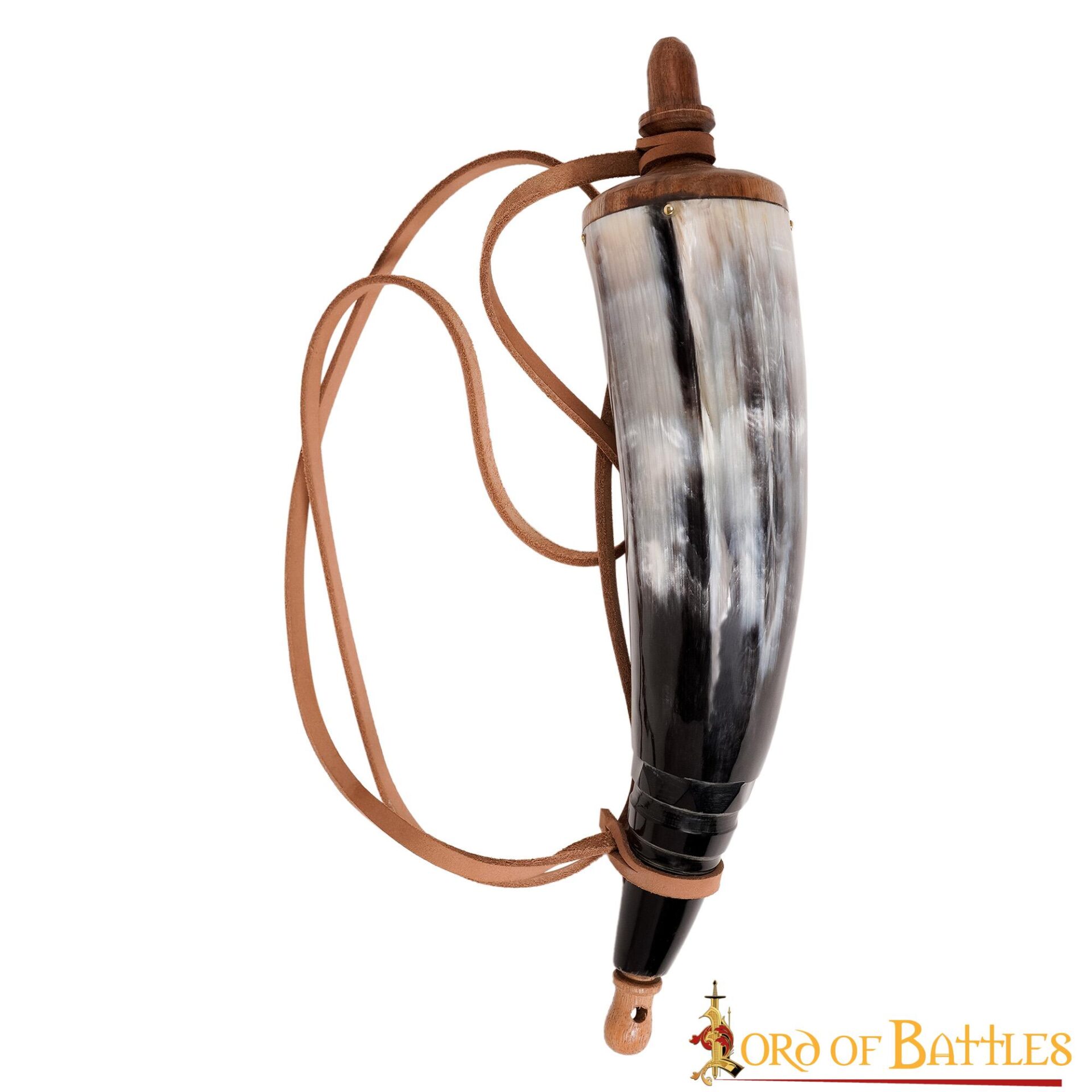 1 Viking Warrior Gun Powder Horn Functional Genuine Horn Accessory
