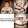 Medieval Shackles Handcuffs Fully Functional Hand Forged from Iron