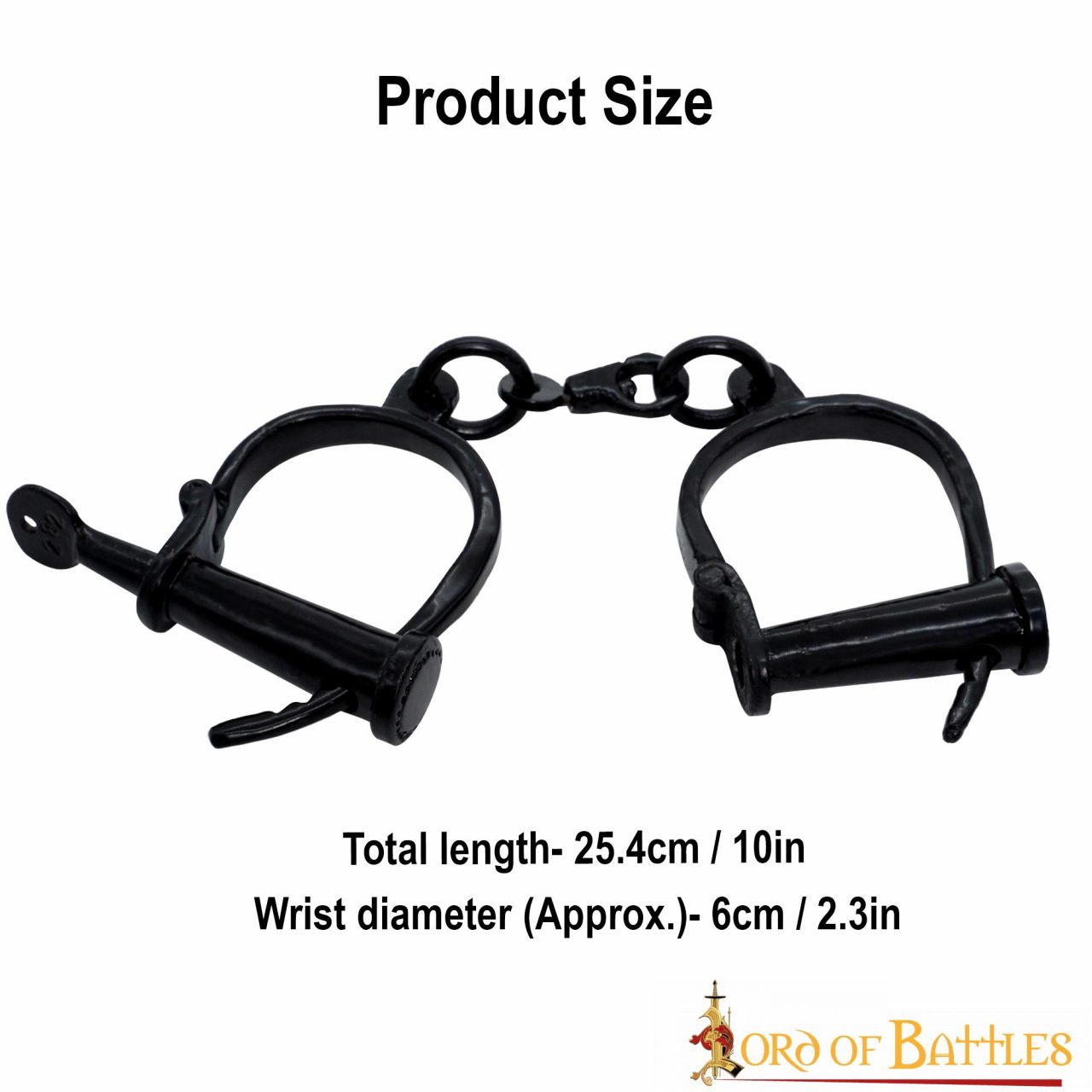 Medieval Shackles Handcuffs Fully Functional Hand Forged from Iron