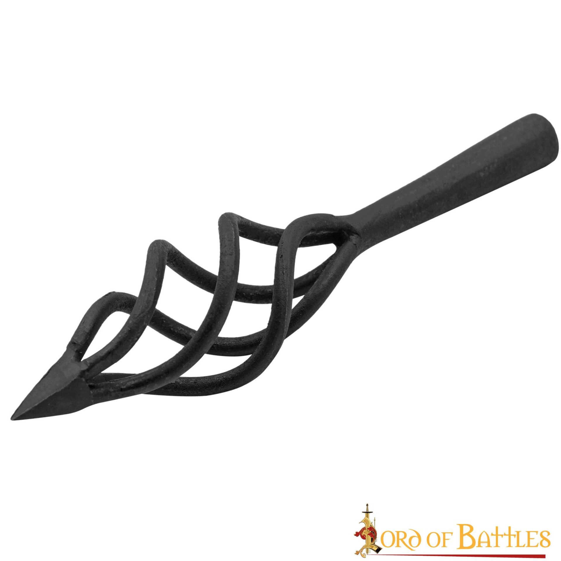 2-22-2 Late Medieval Fire Flame Arrowhead Hand Forged Iron