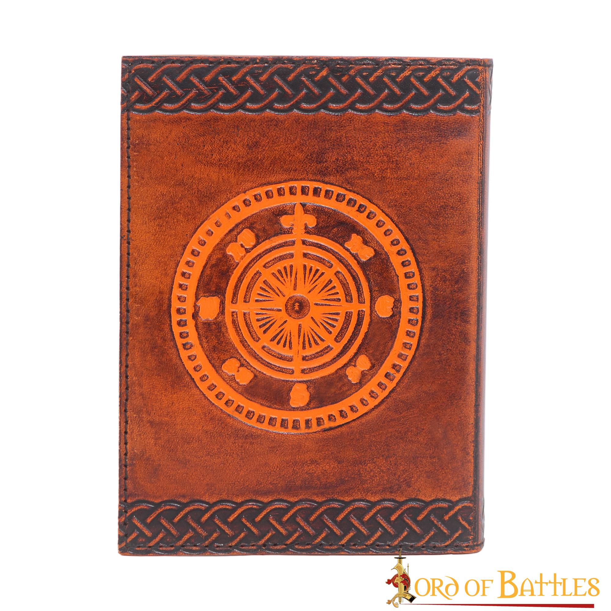 2-31 Fleur de Lis Navigation Compass Journal Handcrafted Real Leather Diary