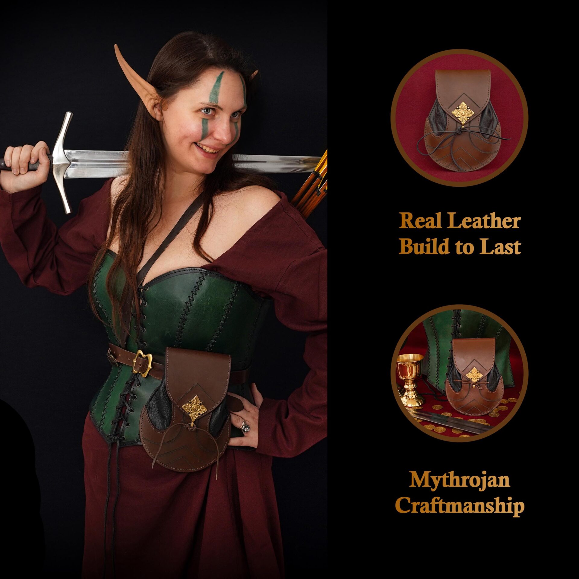 2-helmet stand template Leather bag