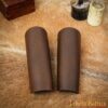 25255CBR_4 Handcrafted Medieval Authentic Leather Bracers Brown