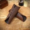 25255CBR_5 Handcrafted Medieval Authentic Leather Bracers Brown