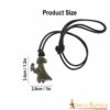 Viking Valkyrie Antique Steel Pendant with Leather Cord