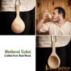 Medieval Guksi Wooden Spoon Handmade from Genuine Wood