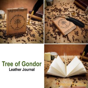 Tree Of Gondor Leather Journal Real Leather Diary