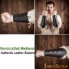 Medieval Handcrafted Genuine Leather Bracers