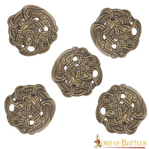 Viking Greiftier Antique Brass Leather Mounts