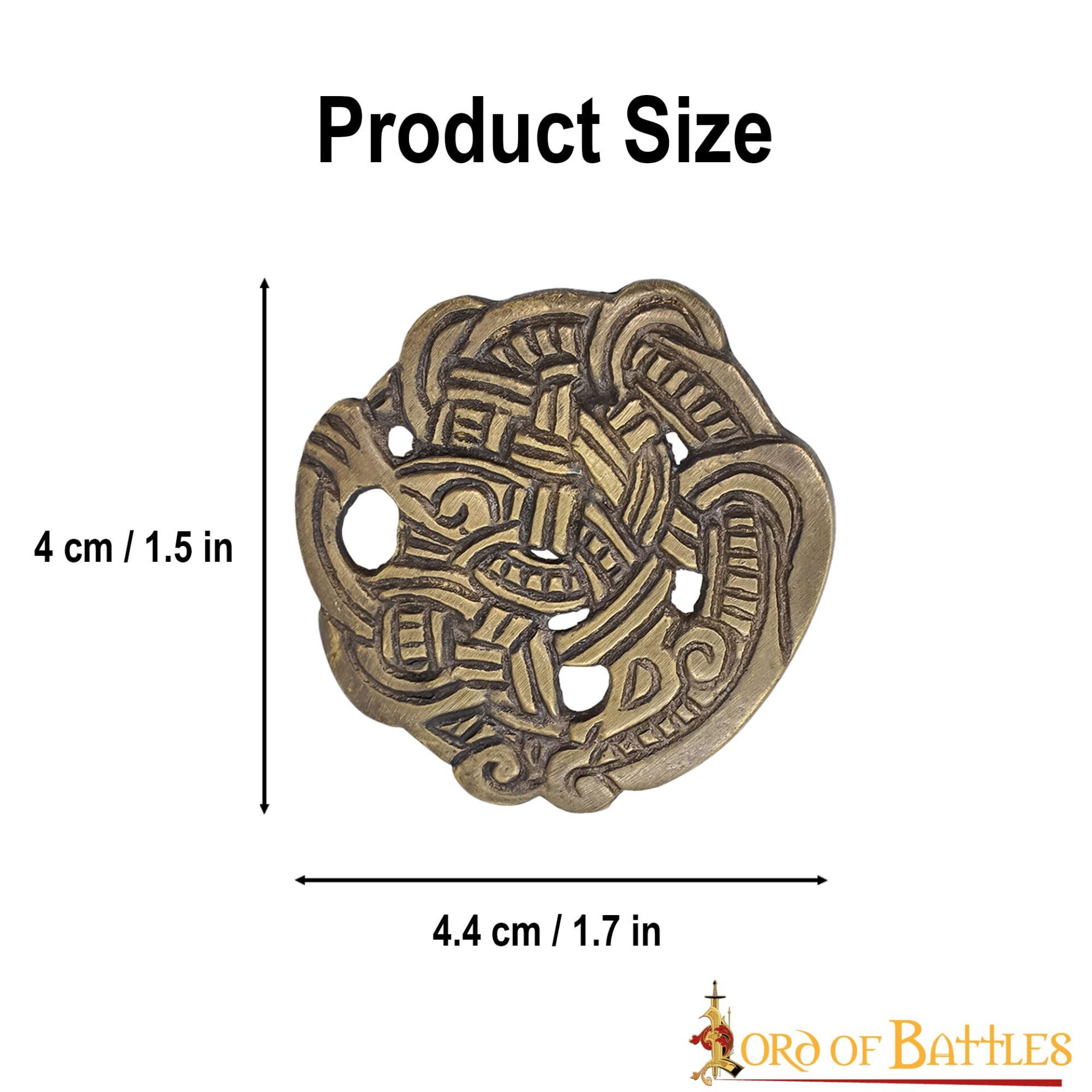 Viking Greiftier Antique Brass Leather Mounts