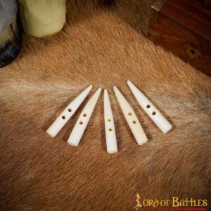 Viking Handcrafted Genuine Bone Toggles Set of 5