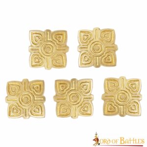 Solid Brass Viking belt Decoration Set of 5