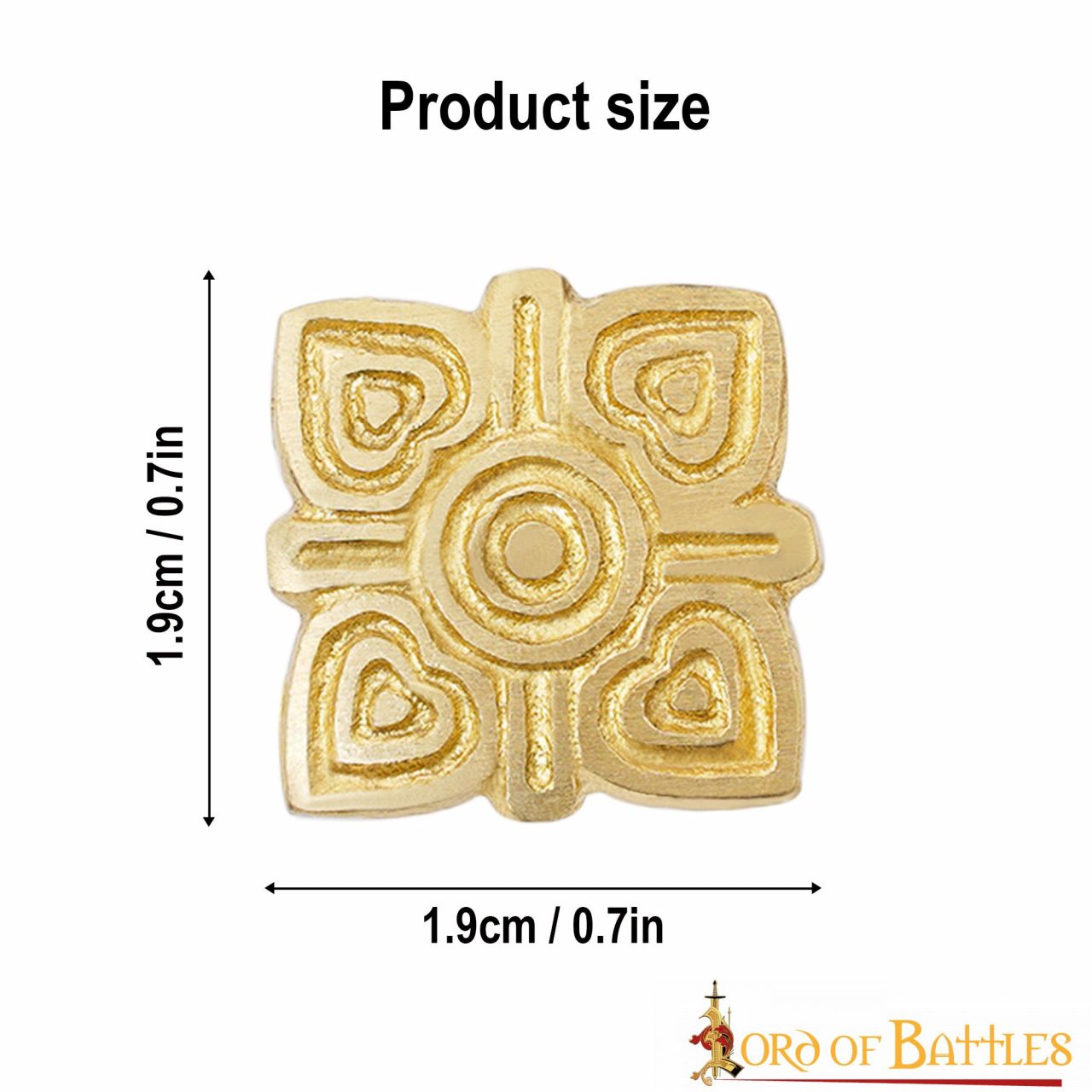 26042-5pcs_2 Solid Brass Viking belt Decoration Set of 5