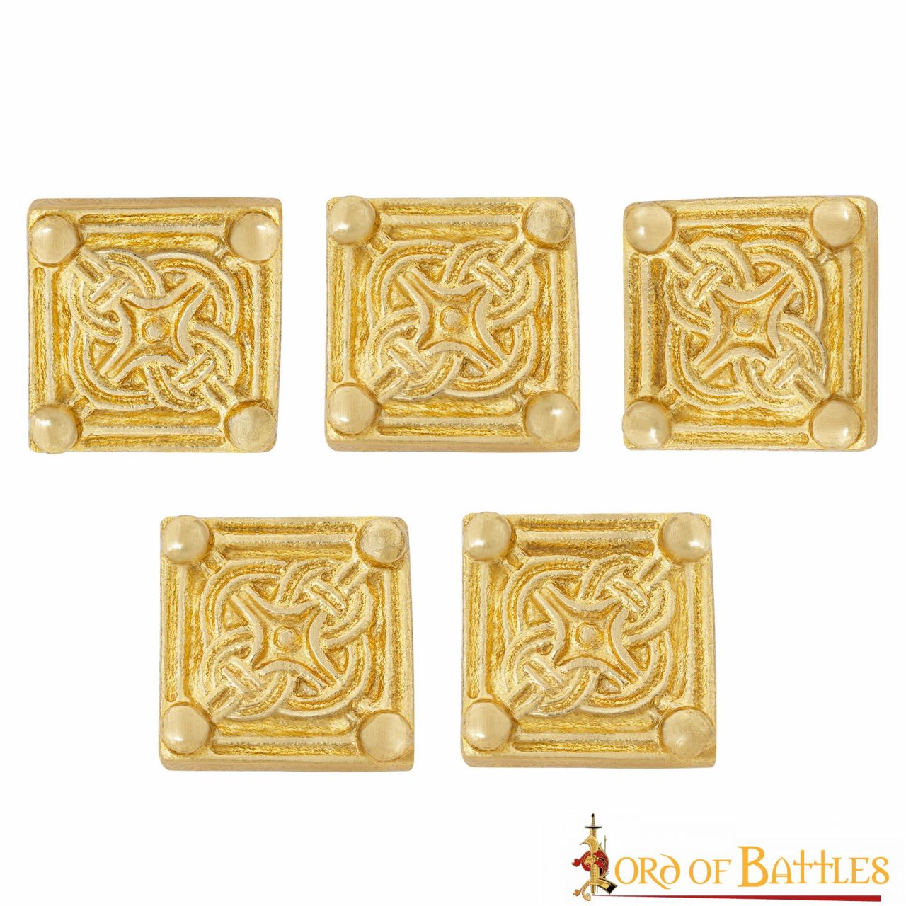 26044-5pcs_1 Medieval Viking Solid Brass Decorations Set of 5