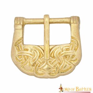 Viking Solid Brass Buckle with Celtic Knotwork