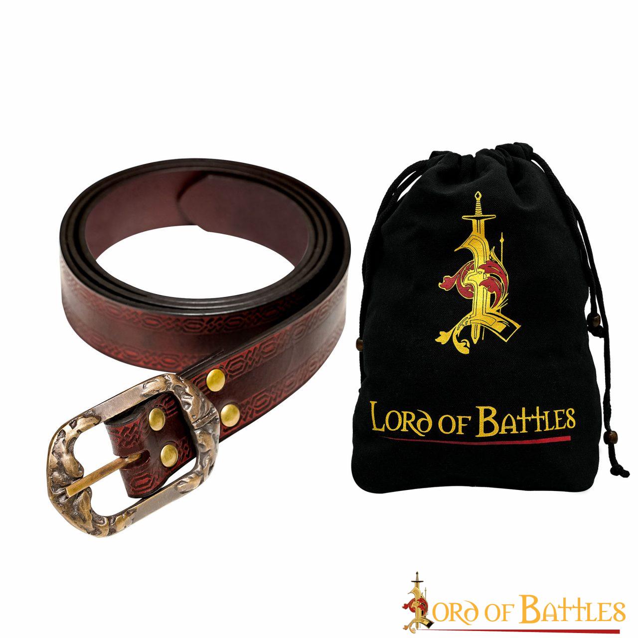 Handcrafted Genuine Leather Belt with Embossed Design