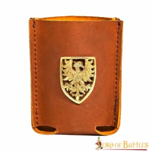 Handcrafted Can Holder with Heraldic Eagle Decoration