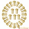 26181-25Pcs_1 Pure Brass Mushroom Head Rivets Set of 25
