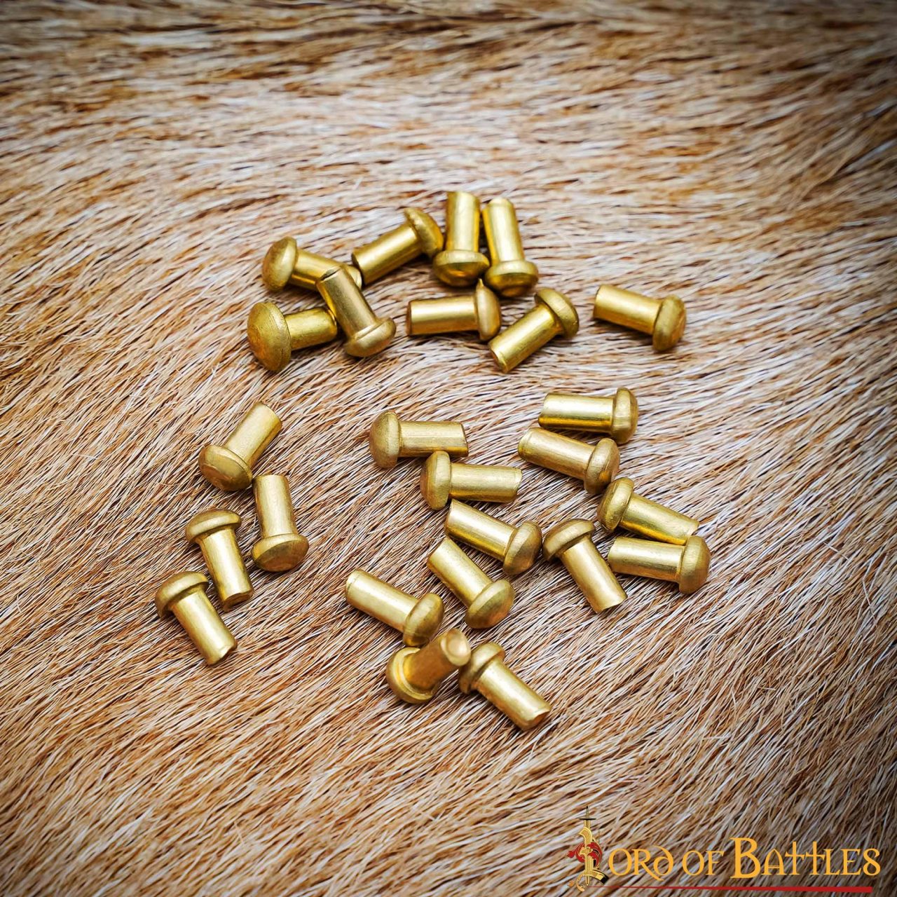 26181-25Pcs_2 Pure Brass Mushroom Head Rivets Set of 25